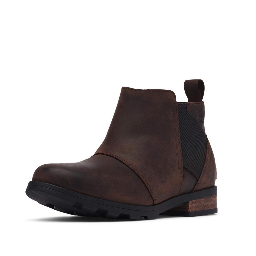 SOREL WOMEN'S EMELIE CHELSEA BOOT - LIGHT AND HEAVY RAIN - WATERPROOF - CATTAIL